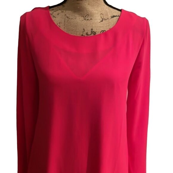 NEW Never Worn Leith Bright Pink Ling Sleeve Shift Dress XS - Picture 4 of 10